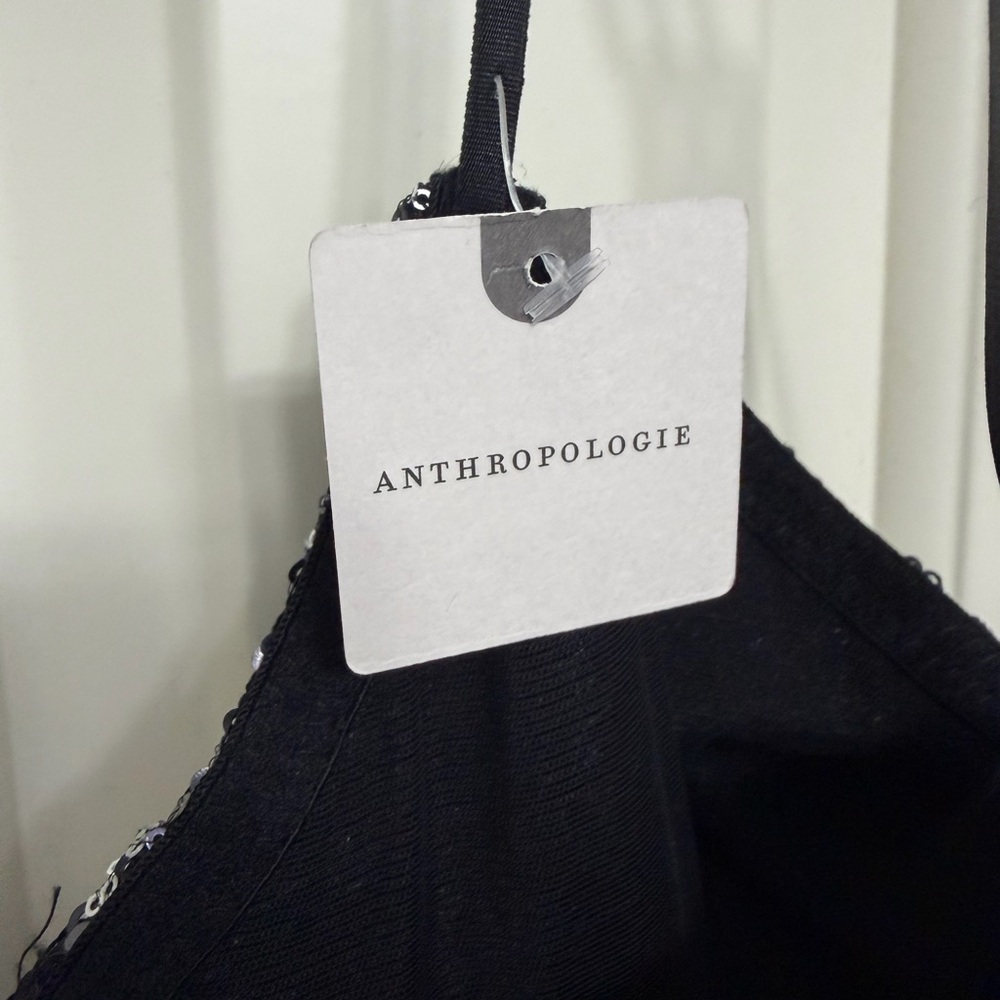 Anthropologie Black Sequin Star Bralette - Picture 12 of 13